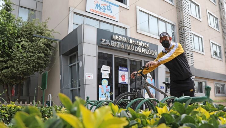 Mezitli’ye bisiklet durakları yerleştirilmeye başlandı