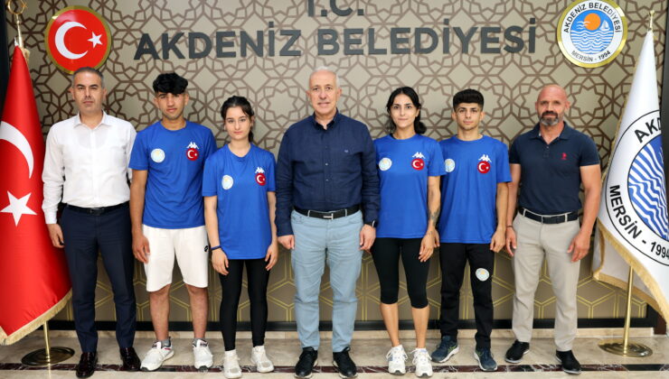Şampiyonlardan Başkan Gültak’a ziyaret